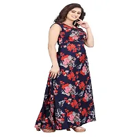 Multicoloured Poly Crepe Printed Ethnic Gowns For Women-thumb1