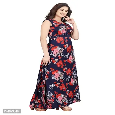 Multicoloured Poly Crepe Printed Ethnic Gowns For Women-thumb2