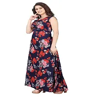 Multicoloured Poly Crepe Printed Ethnic Gowns For Women-thumb2