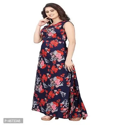 Multicoloured Poly Crepe Printed Ethnic Gowns For Women-thumb3