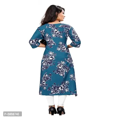 Ms Vhck Enterprise Women For Stylish Latest Printed Crepe A-Line Kurti Kurtis Kurta-thumb5