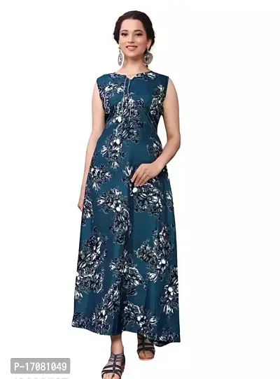 Multicoloured Crepe Ethnic Gowns For Women