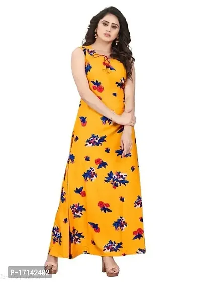 Multicoloured Crepe Ethnic Gowns For Women