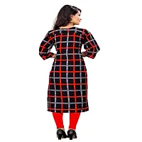 Black Crepe Checked Kurtas For Women-thumb1