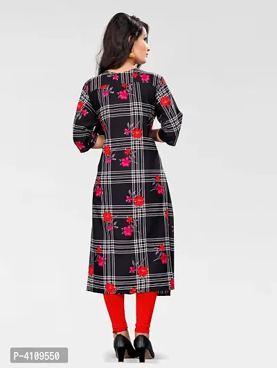 Multicoloured American Crepe Checked Kurtas For Women-thumb2