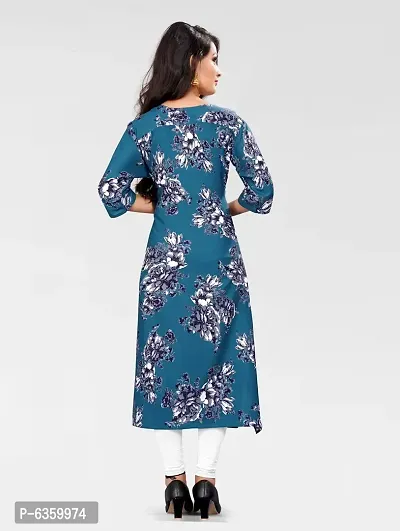 Multicoloured Crepe Printed Kurtas For Women-thumb4