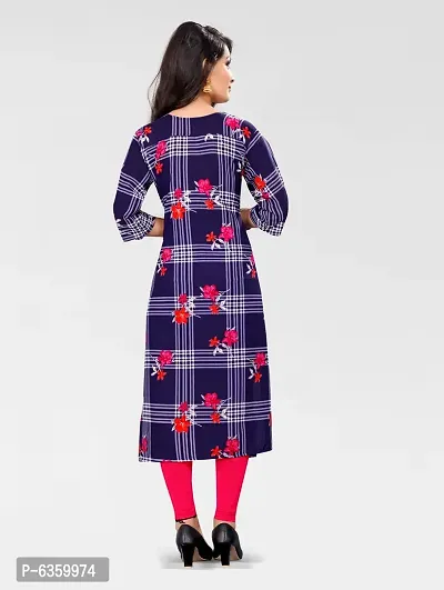 Multicoloured Crepe Printed Kurtas For Women-thumb5