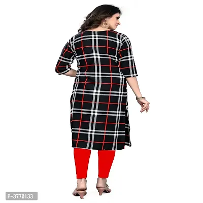 Black Crepe Printed Kurtas For Women-thumb4