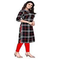 Black Crepe Printed Kurtas For Women-thumb1