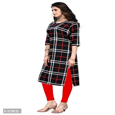 Black Crepe Printed Kurtas For Women-thumb3