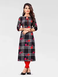 Women Printed Crepe Straight Kurti (Pack Of 3)-thumb2