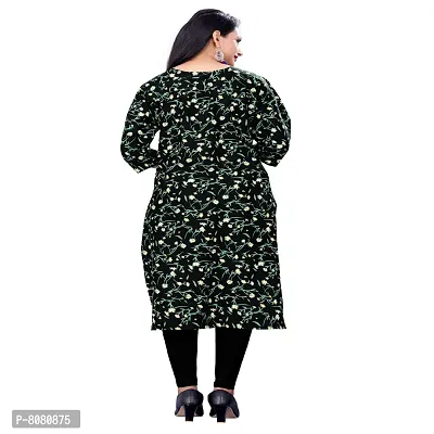 Ms Vhck Enterprise Women For Stylish Latest Printed Crepe A-Line Kurti Kurtis Kurta-thumb3