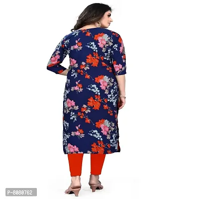 Ms Vhck Enterprise Women For Stylish Latest Printed Crepe A-Line Kurti Kurtis Kurta-thumb2