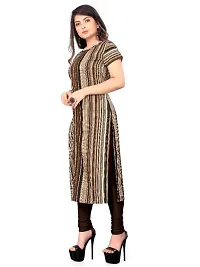 Stylish Brown Crepe Stitched Kurta For Women-thumb1