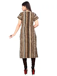 Stylish Brown Crepe Stitched Kurta For Women-thumb2