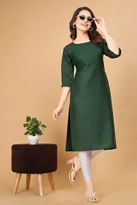 Trendy Designer Diamond Work Cotton Kurti For Women-thumb1