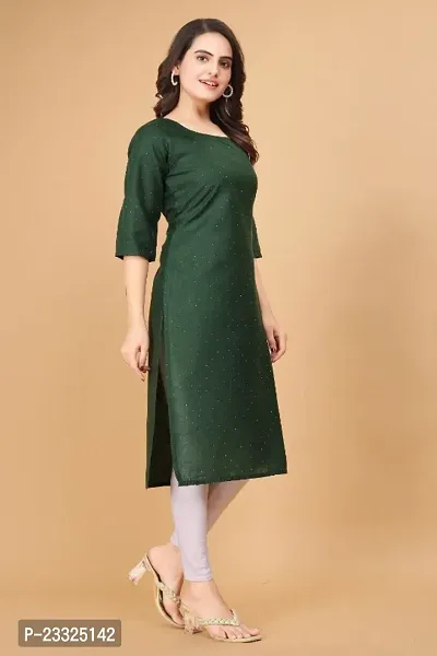 Trendy Designer Diamond Work Cotton Kurti For Women-thumb5