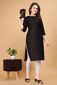 Trendy Designer Diamond Work Cotton Kurti For Women-thumb1