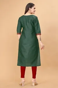 Stylish Green Cotton Blend Stitched Kurta For Women-thumb2