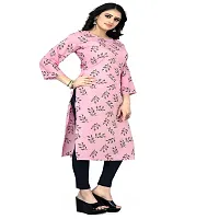 Stylish Pink American Crepe Stitched Kurta For Women-thumb1