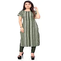 Stylish Green Crepe Stitched Kurta For Women-thumb2