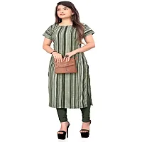 Stylish Green Crepe Stitched Kurta For Women-thumb4