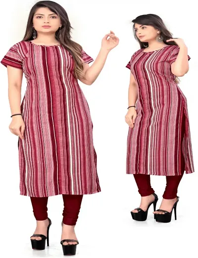 Women Crepe Straight Kurti