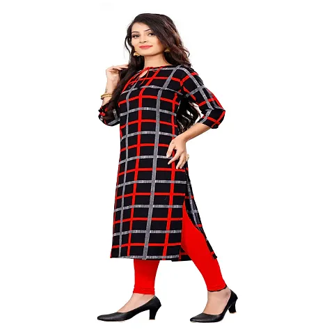 Combo Of 2- Checked Crepe Kurti