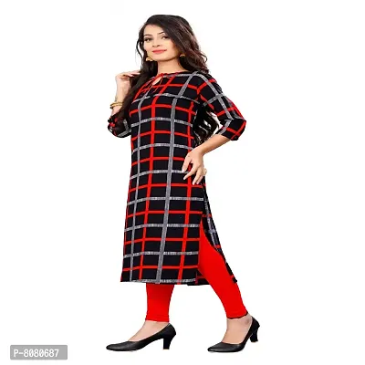 Ms Vhck Enterprise Women For Stylish Latest Printed Crepe A-Line Kurti Kurtis Kurta