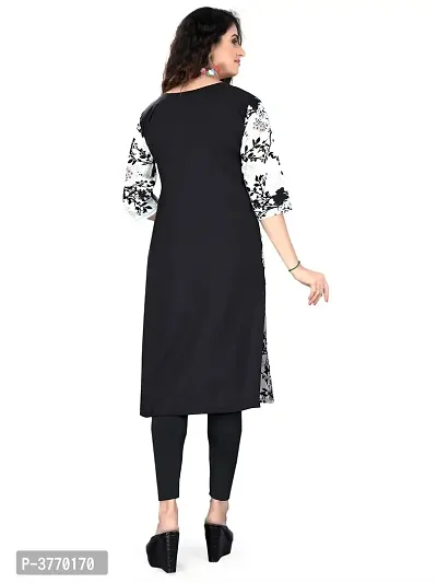 Multicoloured Crepe Printed Kurtas For Women-thumb4