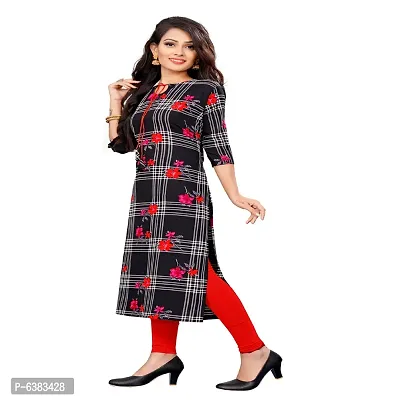 Multicoloured Crepe Printed Kurtas For Women-thumb2