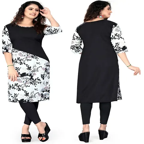 Stylish American Crepe Printed Kurti - Pack of 2