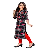 Ms Vhck Enterprise Women For Stylish Latest Printed Crepe A-Line Kurti Kurtis Kurta-thumb1