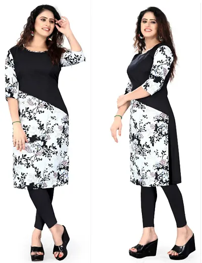 Women Crepe Straight Kurti (Pack Of 2)