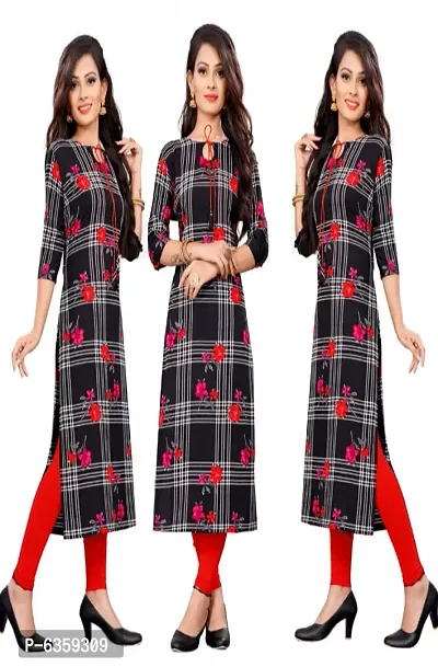 Multicoloured Crepe Printed Kurtas For Women