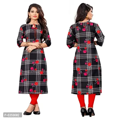 Women Printed Crepe Straight Kurti (Pack Of 2)