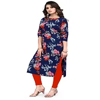 Ms Vhck Enterprise Women For Stylish Latest Printed Crepe A-Line Kurti Kurtis Kurta-thumb2