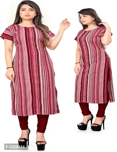 Multicoloured Crepe Printed Kurtas For Women-thumb0