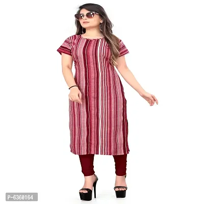 Multicoloured Crepe Printed Kurtas For Women-thumb2