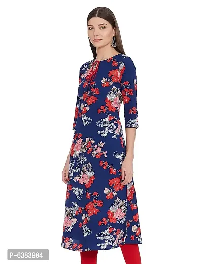 Women Printed Crepe Straight Kurti (Pack Of 2)