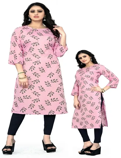 Combo Of 3 !!! Crepe Printed Kurtis