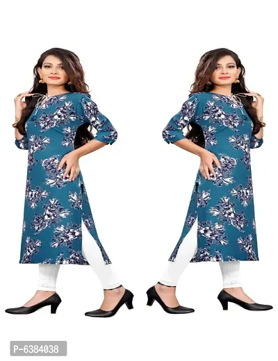 Multicoloured Crepe Printed Kurtas For Women