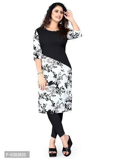 Women Printed Crepe Straight Kurti (Pack Of 2)