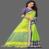 New Trendy Velvet Embroidered Saree with Blouse piece-thumb2