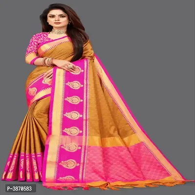 New Trendy Velvet Embroidered Saree with Blouse piece-thumb0