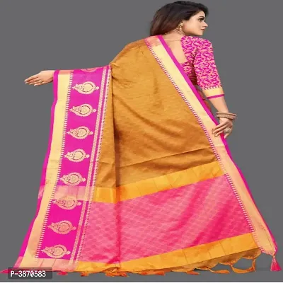 New Trendy Velvet Embroidered Saree with Blouse piece-thumb2