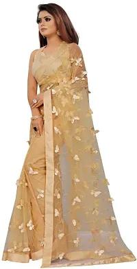 Beautiful Linen Blend Checked Saree with Blouse piece-thumb2