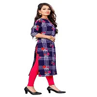 Ms Vhck Enterprise Women For Stylish Latest Printed Crepe A-Line Kurti Kurtis Kurta-thumb1