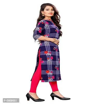 Ms Vhck Enterprise Women For Stylish Latest Printed Crepe A-Line Kurti Kurtis Kurta-thumb2