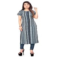 Stylish Grey Crepe Stitched Kurta For Women-thumb3